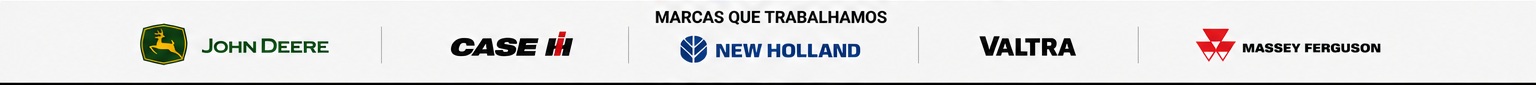 John Deere, Case IH, New Holland, Valtra e Massey Ferguson